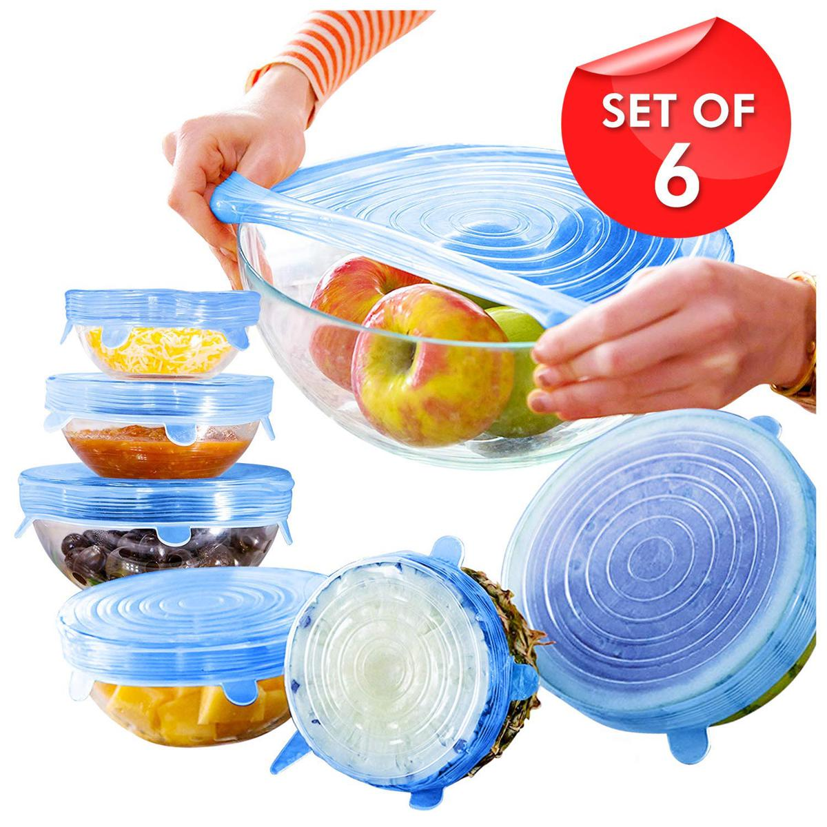Reusable Silicone Lids Set